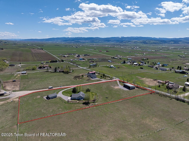 51 Buckaroo Cir, Etna, WY 83118 - aerial view of sparsely populated area with property parcel outlined and mountains