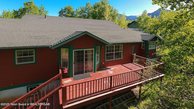 99 Sugar Lf, Star Valley Ranch, WY 83127 - deck featuring a mountain view