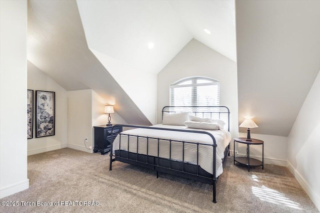 33 Willowbrook Dr, Driggs, ID 83422 - carpeted bedroom with lofted ceiling and baseboards