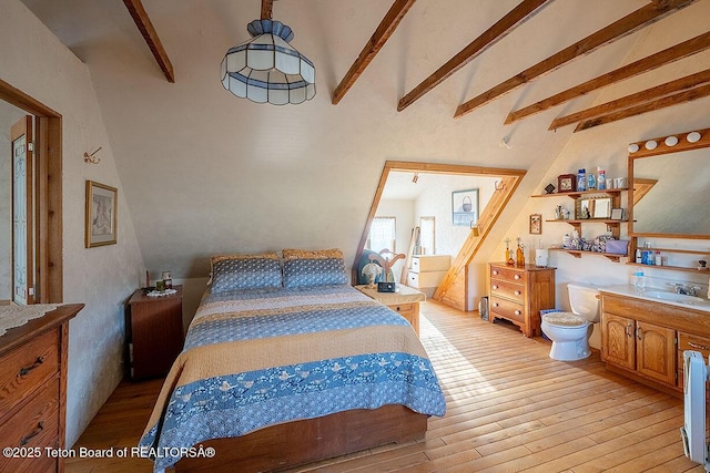 3837 County Road 126, Bedford, WY 83112 - bedroom featuring light wood-type flooring and a sink