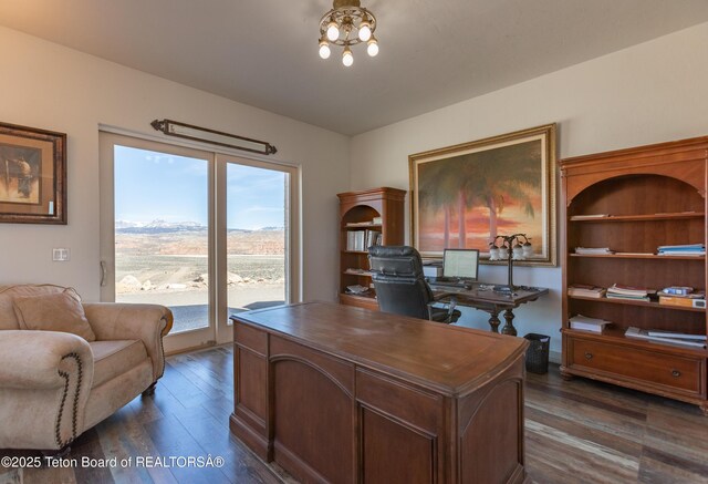 60 Flying Frog St, Dubois, WY 82513 - office with dark wood-type flooring