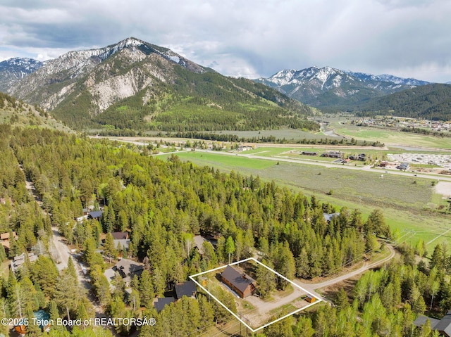 mountain view with rural landscape