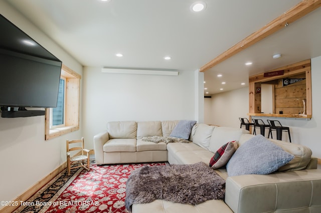 222 River Bench Rd, Alpine, WY 83128 - living area featuring recessed lighting and baseboards