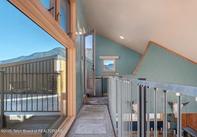balcony with a mountain view