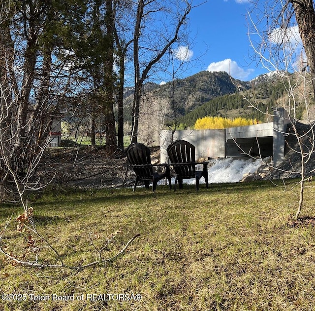 96 Hardman Rd, Star Valley Ranch, WY 83127 - view of grassy yard with a mountain view