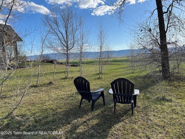 96 Hardman Rd, Star Valley Ranch, WY 83127 - view of grassy yard featuring a mountain view