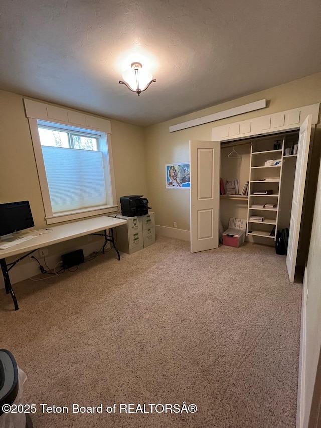 96 Hardman Rd, Star Valley Ranch, WY 83127 - carpeted home office featuring baseboards