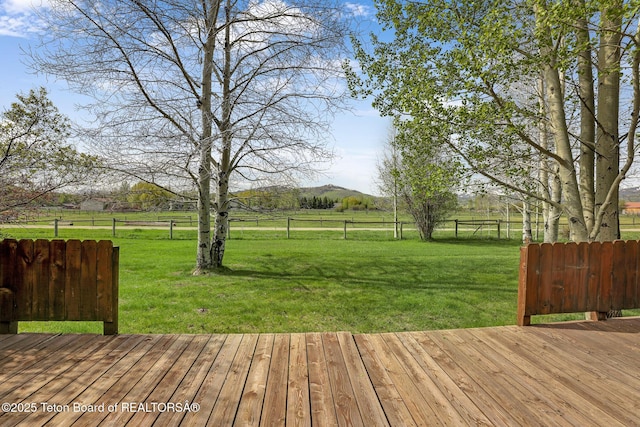 3455 S Tensleep Dr Unit 16, Jackson, WY 83001 - wooden terrace featuring a view of countryside