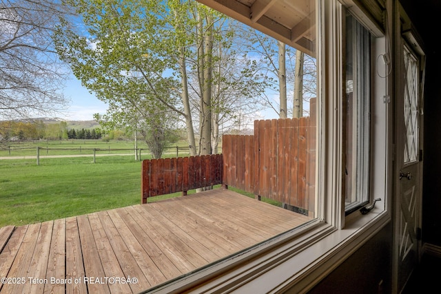 3455 S Tensleep Dr Unit 16, Jackson, WY 83001 - wooden deck with a view of rural / pastoral area