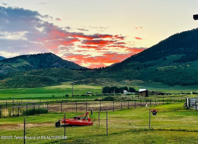 61 Astorian Ln, Smoot, WY 83126 - view of mountain backdrop featuring rural landscape and a pastoral area