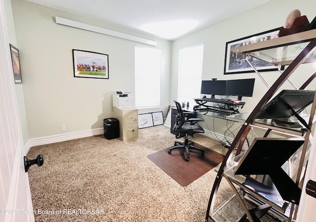 61 Astorian Ln, Smoot, WY 83126 - office area featuring baseboards and carpet floors