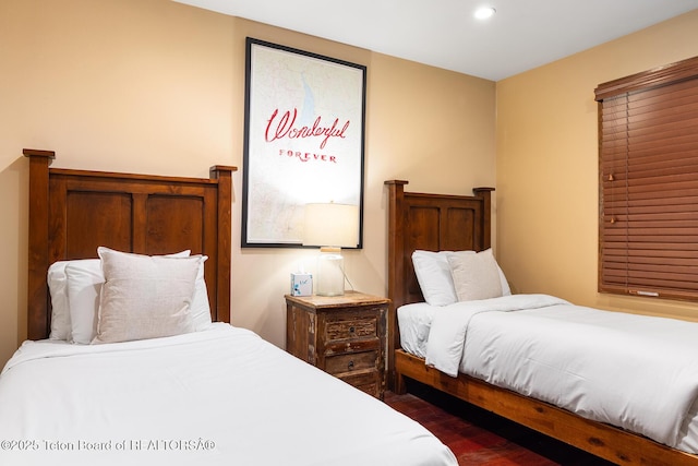 3670 W Michael Dr Unit E-21-E, Teton Village, WY 83025 - bedroom featuring wood finished floors and recessed lighting