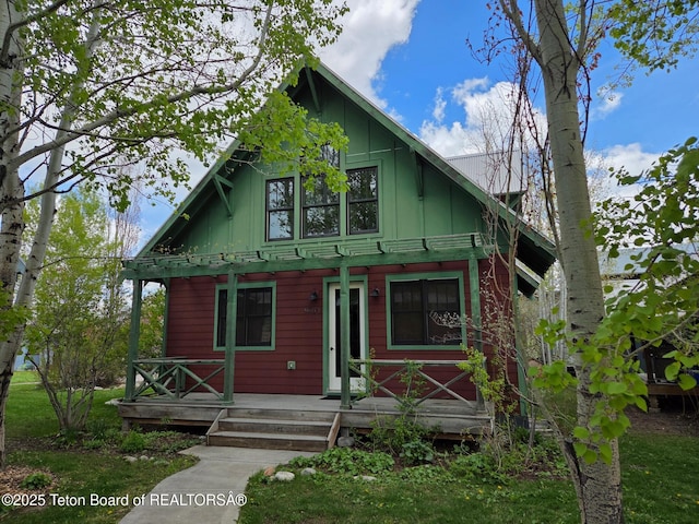 9064 Village Way, Victor, ID 83455 - view of front of home featuring board and batten siding