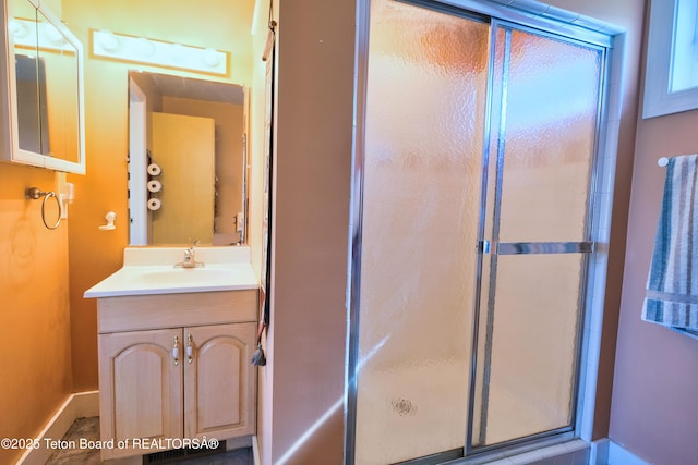 2697 Rendezvous Dr, Driggs, ID 83422 - bathroom with a stall shower and vanity