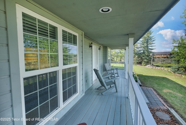 2697 Rendezvous Dr, Driggs, ID 83422 - porch featuring a yard
