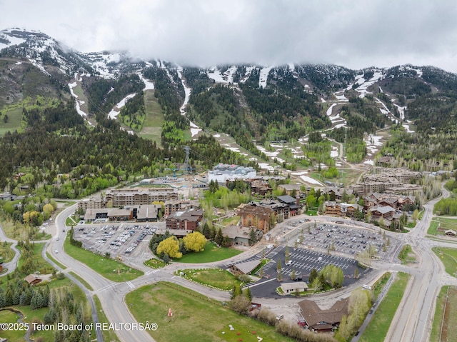 3335 W Villlage Dr Unit 201/203, Teton Village, WY 83025 - aerial view of property's location featuring mountains