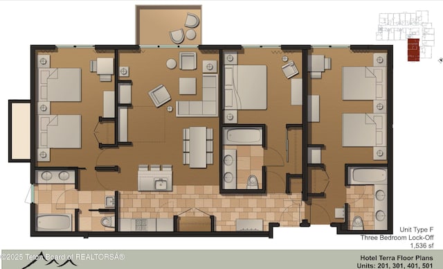 3335 W Villlage Dr Unit 201/203, Teton Village, WY 83025 - floor plan / room layout