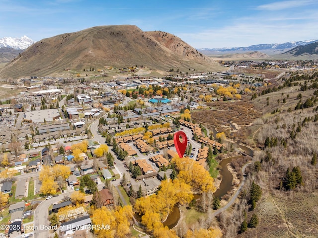 826 Powderhorn Ln Unit C, Jackson, WY 83001 - aerial view of property's location with mountains and nearby suburban area