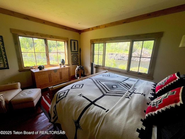 4641 N River Hollow Dr, Ashton, ID 83420 - bedroom with wood finished floors
