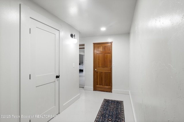 2077 Highland Way, Victor, ID 83455 - corridor with concrete floors and recessed lighting