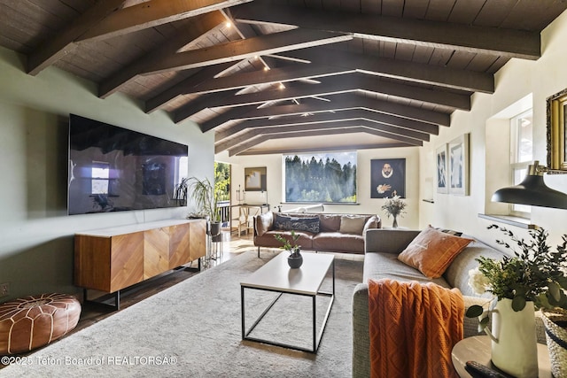 2077 Highland Way, Victor, ID 83455 - living room featuring wooden ceiling