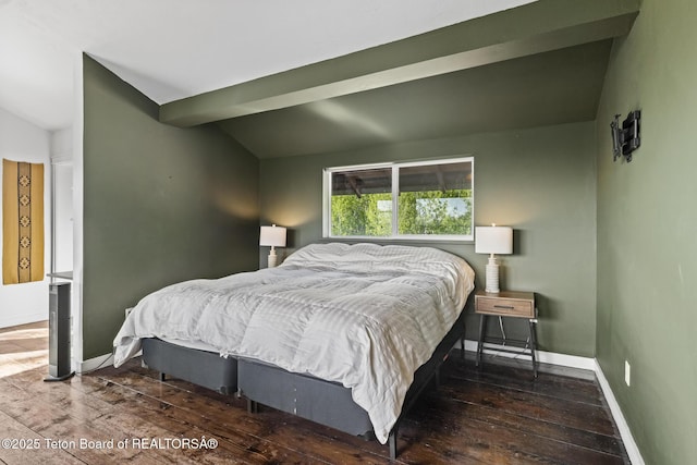 2077 Highland Way, Victor, ID 83455 - bedroom with hardwood / wood-style flooring and lofted ceiling