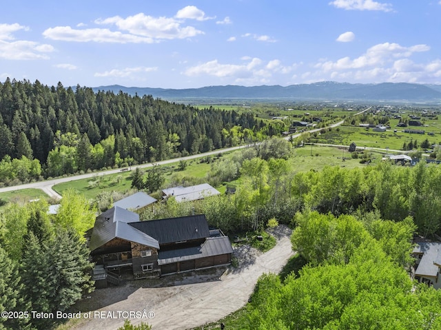 2077 Highland Way, Victor, ID 83455 - aerial view of property and surrounding area with a mountainous background