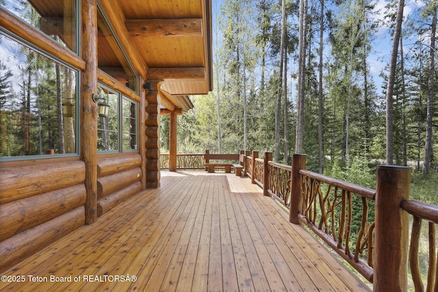 5725 W Caddis Fly Dr, Wilson, WY 83014 - view of wooden deck
