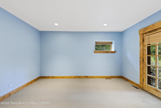 5725 W Caddis Fly Dr, Wilson, WY 83014 - spare room featuring carpet flooring and recessed lighting