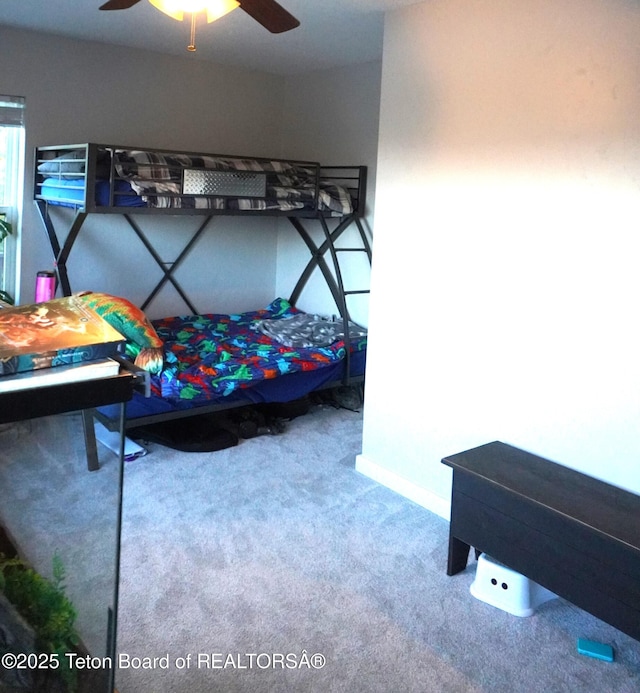 418 Par Ave, Pinedale, WY 82941 - carpeted bedroom featuring baseboards and a ceiling fan