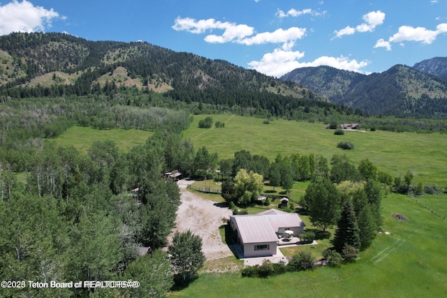 216 County Road 179s, Thayne, WY 83127 - view of mountain backdrop with a forest and rural landscape