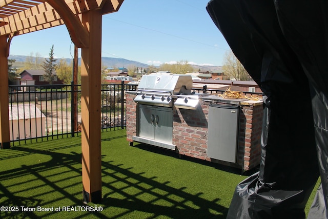 588 S Oak St, Labarge, WY 83123 - balcony with a mountain view and a pergola