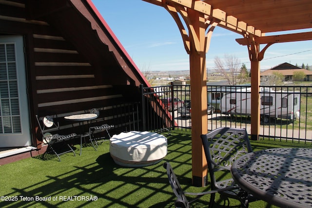 588 S Oak St, Labarge, WY 83123 - view of yard featuring a pergola