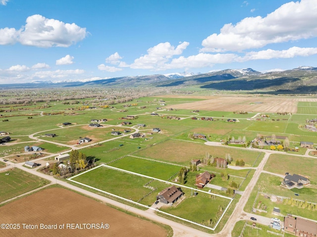 6827 S 1750 W, Victor, ID 83455 - overview of rural landscape with a mountain backdrop and property boundaries highlighted