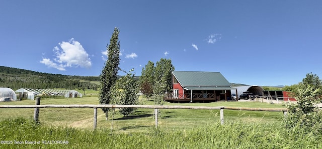 522 El Clark Ln, Smoot, WY 83126 - view of yard featuring a rural view, an outbuilding, and a detached carport