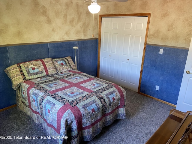 522 El Clark Ln, Smoot, WY 83126 - bedroom with carpet flooring and a closet