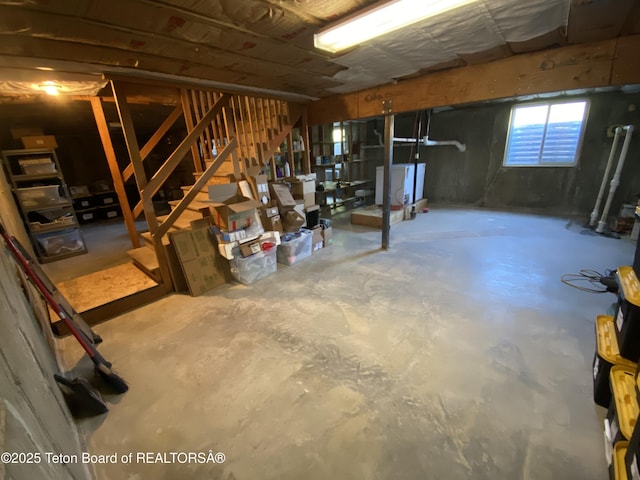 522 El Clark Ln, Smoot, WY 83126 - below grade area with stairway