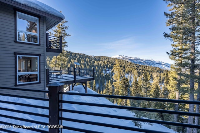 6960 Lupine Trl, Wilson, WY 83001 - mountain view featuring a heavily wooded area