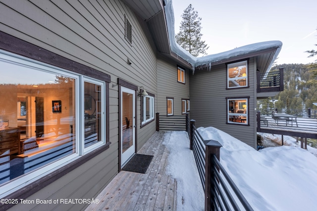 6960 Lupine Trl, Wilson, WY 83001 - view of snow covered deck