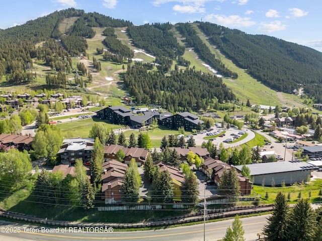 371 Snow King Loop, Jackson, WY 83001 - aerial perspective of suburban area featuring mountains and a forest