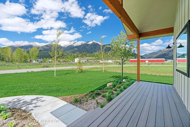 185 Columbine St, Alpine, WY 83128 - view of green lawn featuring a mountain view