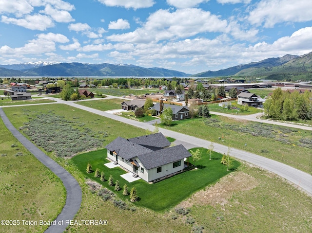 185 Columbine St, Alpine, WY 83128 - view from above of property featuring a mountain backdrop