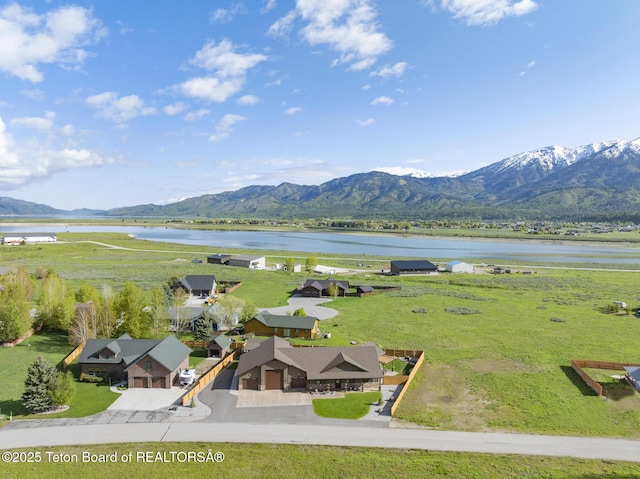 444 Riverview Dr, Alpine, WY 83128 - mountain view with a nearby body of water