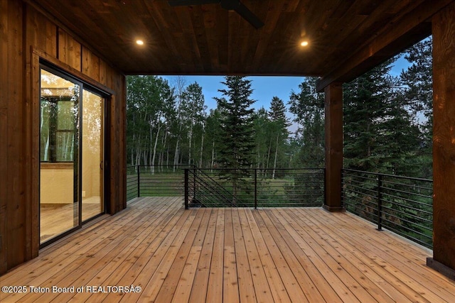 5727 Forest Ridge Rd, Victor, ID 83455 - deck with a ceiling fan