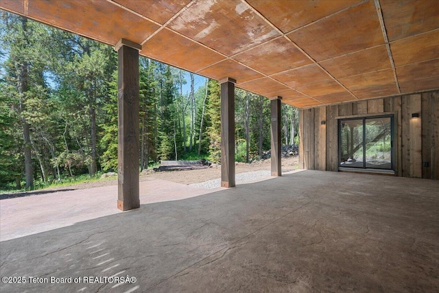 5727 Forest Ridge Rd, Victor, ID 83455 - view of patio / terrace featuring a wooded view