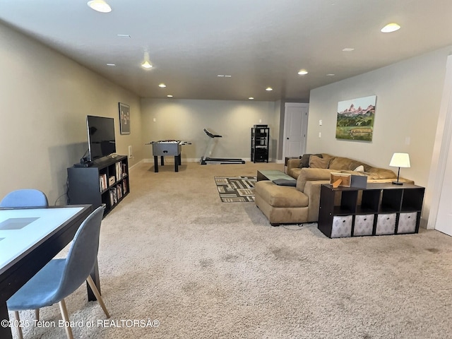 461 Booshway St, Driggs, ID 83422 - carpeted living room with recessed lighting and baseboards