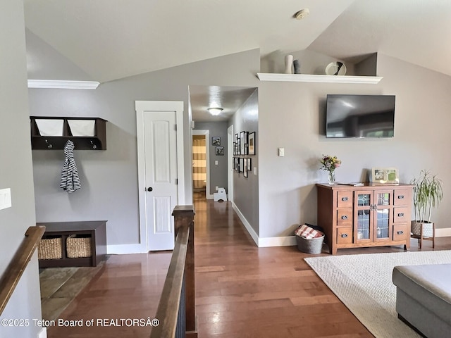 461 Booshway St, Driggs, ID 83422 - living room with vaulted ceiling and wood finished floors