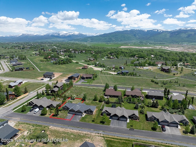 461 Booshway St, Driggs, ID 83422 - aerial view of residential area featuring a mountain backdrop