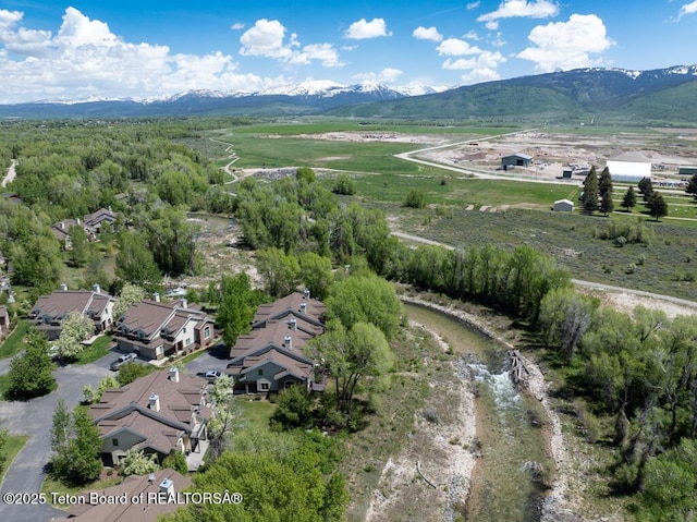 165 Cobble Creek Ln, Driggs, ID 83422 - aerial perspective of suburban area with mountains