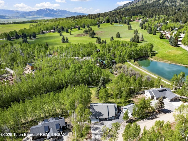 279 Vista E Dr, Star Valley Ranch, WY 83127 - bird's eye view of a water and mountain view and a heavily wooded area
